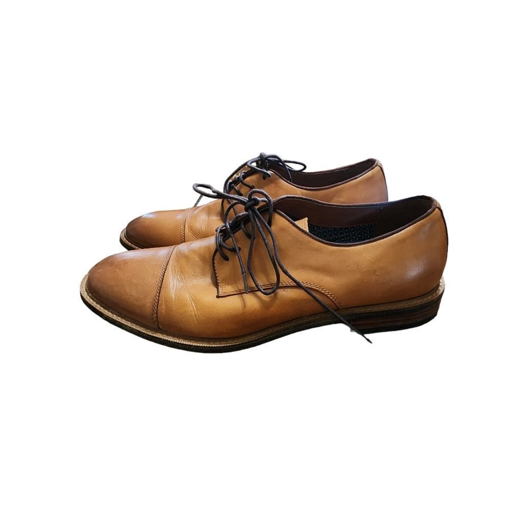 Vince Camuto Lamson brown leather cap toe oxfords Sz 10.5
